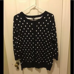 Talbots navy blue polka dot cardigan size 1x
